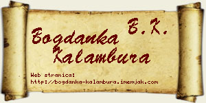 Bogdanka Kalambura vizit kartica